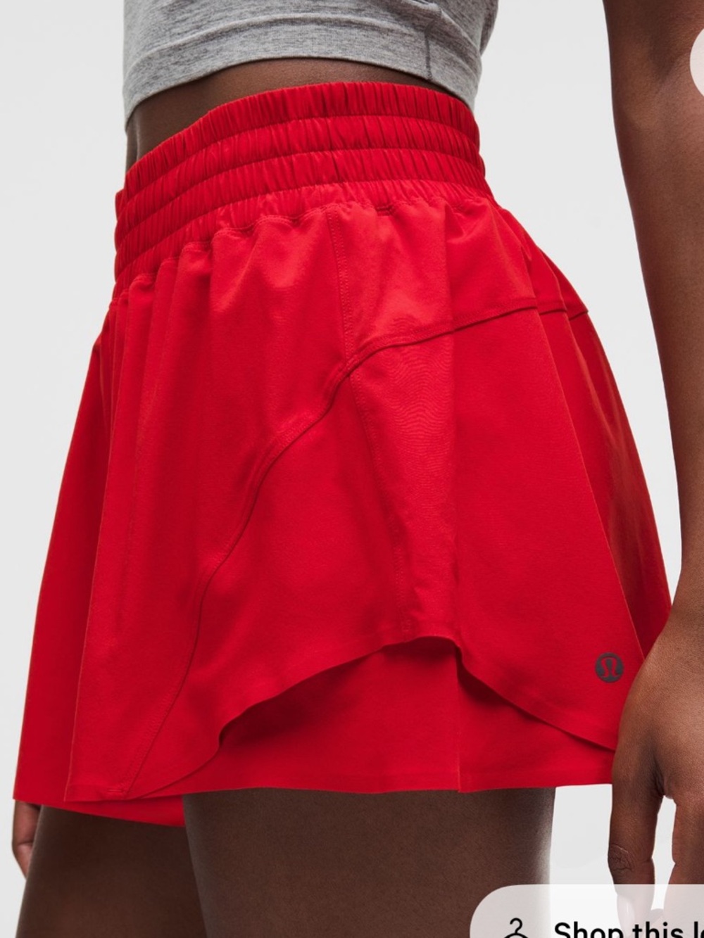 Lululemon Oxford Red Shake It Out Short - Small